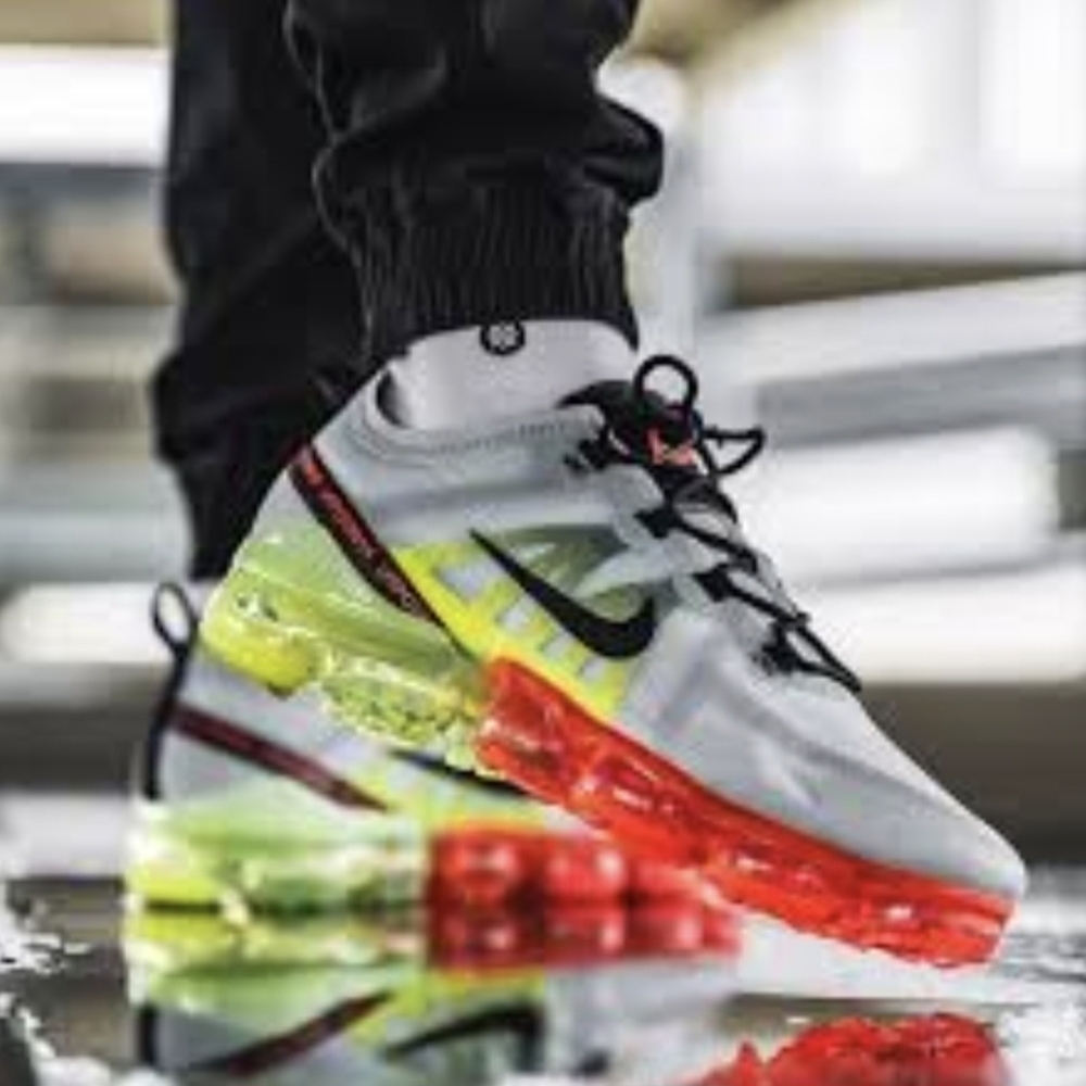 Nike Kids VaporMax Shoes - White and Orange